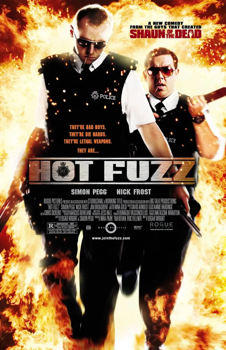 The poster to the movie, Hot Fuzz