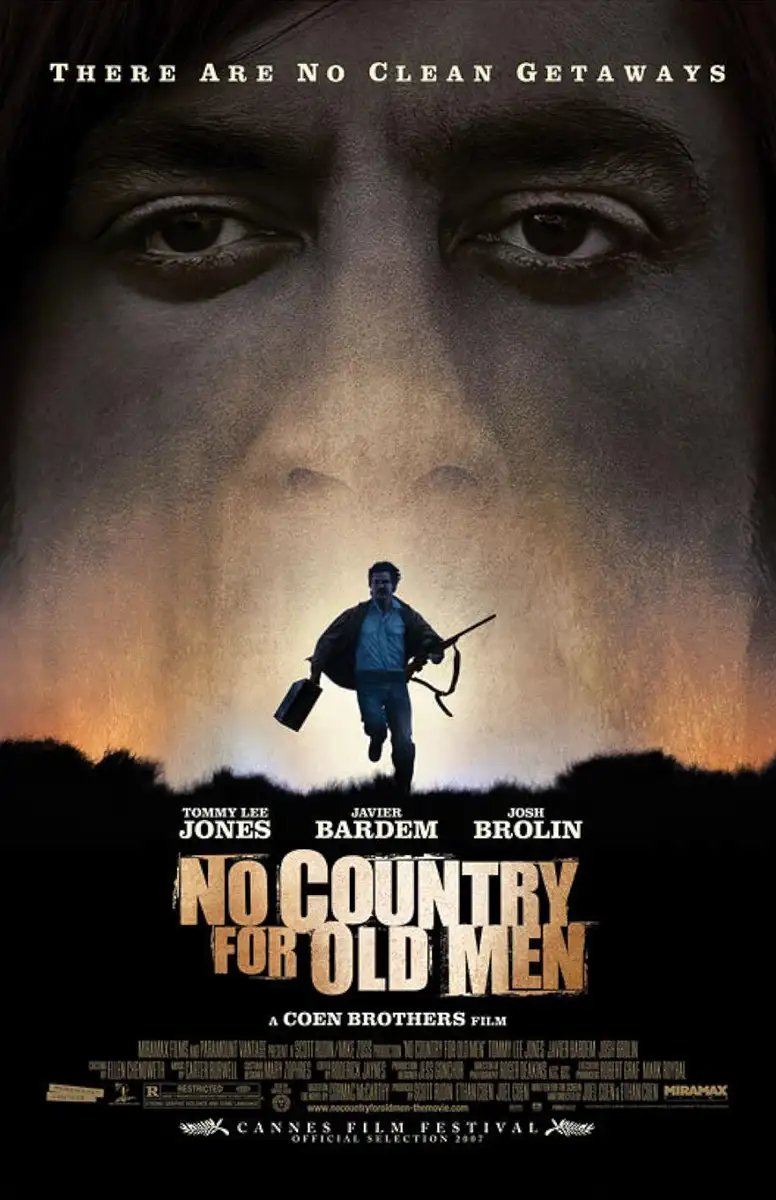 The poster to the movie, No Country for Old Men